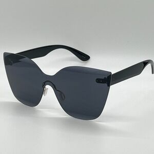 Rimless Sunglasses Women Fashion Cat Eye Trendy Shades Dark Black Lens Gafas New